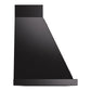 ILVE Nostalgie II Noblesse 60-Inch Canopy Wall-Mount Ducted Range Hood, 600 CFM, Glossy Black with Burnished Trim, UANB60BKB