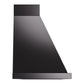 ILVE Nostalgie II Noblesse 60-Inch Canopy Wall-Mount Ducted Range Hood, 600 CFM, Glossy Black with Chrome Trim, UANB60BKC