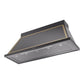 ILVE Nostalgie II Noblesse 60-Inch Canopy Wall-Mount Ducted Range Hood, 600 CFM, Glossy Black with Brass Trim, UANB60BKG