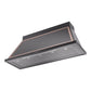 ILVE Nostalgie II Noblesse 60-Inch Canopy Wall-Mount Ducted Range Hood, 600 CFM, Glossy Black with Copper Trim, UANB60BKP