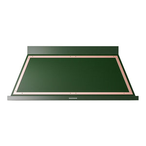 ILVE Nostalgie II Noblesse 60-Inch Canopy Wall-Mount Ducted Range Hood, 600 CFM, Emerald Green with Copper Trim, UANB60EGP