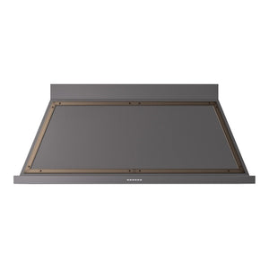 ILVE Nostalgie II Noblesse 60-Inch Canopy Wall-Mount Ducted Range Hood, 600 CFM, Graphite Matte with Burnished Trim, UANB60MGB