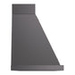 ILVE Nostalgie II Noblesse 60-Inch Canopy Wall-Mount Ducted Range Hood, 600 CFM, Graphite Matte with Burnished Trim, UANB60MGB