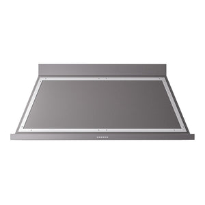 ILVE Nostalgie II Noblesse 60-Inch Canopy Wall-Mount Ducted Range Hood, 600 CFM, Graphite Matte with Chrome Trim, UANB60MGC