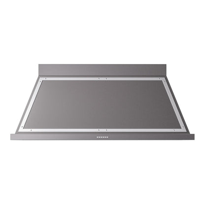 ILVE Nostalgie II Noblesse 60-Inch Canopy Wall-Mount Ducted Range Hood, 600 CFM, Graphite Matte with Chrome Trim, UANB60MGC