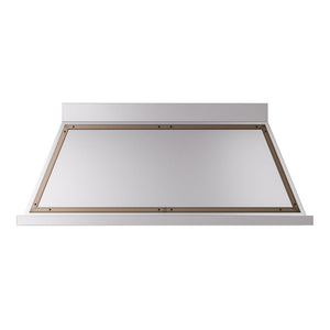 ILVE Nostalgie II Noblesse 60-Inch Canopy Wall-Mount Ducted Range Hood, 600 CFM, Stainless Steel with Burnished Trim, UANB60SSB