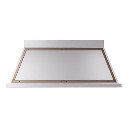 ILVE Nostalgie II Noblesse 60-Inch Canopy Wall-Mount Ducted Range Hood, 600 CFM, Stainless Steel with Burnished Trim, UANB60SSB