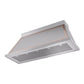 ILVE Nostalgie II Noblesse 60-Inch Canopy Wall-Mount Ducted Range Hood, 600 CFM, Stainless Steel with Copper Trim, UANB60SSP