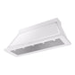 ILVE Nostalgie II Noblesse 60-Inch Canopy Wall-Mount Ducted Range Hood, 600 CFM, White with Chrome Trim, UANB60WHC