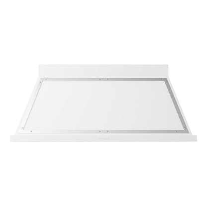 ILVE Nostalgie II Noblesse 60-Inch Canopy Wall-Mount Ducted Range Hood, 600 CFM, White with Chrome Trim, UANB60WHC
