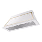 ILVE Nostalgie II Noblesse 60-Inch Canopy Wall-Mount Ducted Range Hood, 600 CFM, White with Brass Trim, UANB60WHG