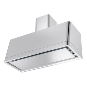 ILVE Panoramagic 48-Inch Chimney Wall-Mount Ducted Range Hood, 850 CFM, Stainless Steel, UAPM120SS
