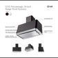 ILVE Panoramagic 36-Inch Chimney Wall-Mount Ducted Range Hood, 600 CFM, Matte Black, UAPM90MK