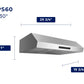 Hauslane UC-PS60 Ducted Under Cabinet Range Hood