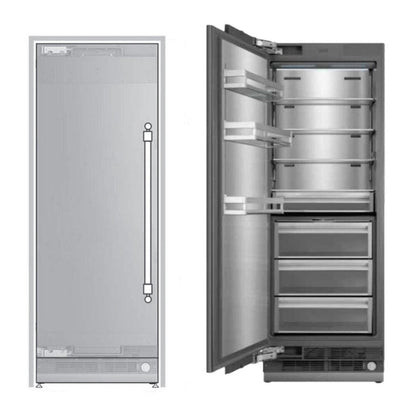 ILVE 30-Inch Freezer Column with 16 cu. ft. Capacity, Ice Maker, Reversible Door, UFFC30SINPRY