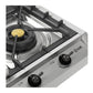ILVE Nostalgie II 48-Inch Gas Cooktop with 8 Sealed Burners + Griddle, Stainless Steel with Burnished Trim, Liquid Propane, UHCP1265FNSSBLP