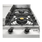 ILVE Nostalgie II 48-Inch Gas Cooktop with 8 Sealed Burners + Griddle, Stainless Steel with Burnished Trim, Liquid Propane, UHCP1265FNSSBLP