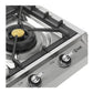 ILVE Nostalgie II 48-Inch Gas Cooktop with 8 Sealed Burners + Griddle, Stainless Steel with Chrome Trim, Natural Gas, UHCP1265FNSSC