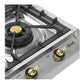 ILVE Nostalgie II 48-Inch Gas Cooktop with 8 Sealed Burners + Griddle, Stainless Steel with Brass Trim, Liquid Propane, UHCP1265FNSSGLP