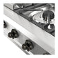 ILVE Nostalgie II 36-Inch Gas Cooktop with 6 Sealed Burners + Griddle, Stainless Steel with Burnished Trim, Liquid Propane, UHCP36FNSSBLP