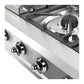 ILVE Nostalgie II 36-Inch Gas Cooktop with 6 Sealed Burners + Griddle, Stainless Steel with Chrome Trim, Natural Gas, UHCP36FNSSC