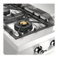 ILVE Nostalgie II 36-Inch Gas Cooktop with 6 Sealed Burners + Griddle, Stainless Steel with Chrome Trim, Natural Gas, UHCP36FNSSC