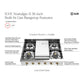 ILVE Nostalgie II 36-Inch Gas Cooktop with 6 Sealed Burners + Griddle, Stainless Steel with Copper Trim, Natural Gas, UHCP36FNSSP