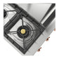 ILVE Nostalgie II 36-Inch Gas Cooktop with 6 Sealed Burners + Griddle, Stainless Steel with Copper Trim, Natural Gas, UHCP36FNSSP