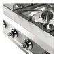ILVE Nostalgie II 48-Inch Gas Cooktop with 8 Sealed Burners + Griddle, Stainless Steel with Chrome Trim, Natural Gas, UHCP48FNSSC