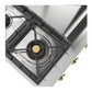 ILVE Nostalgie II 48-Inch Gas Cooktop with 8 Sealed Burners + Griddle, Stainless Steel with Brass Trim, Natural Gas, UHCP48FNSSG