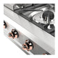 ILVE Nostalgie II 48-Inch Gas Cooktop with 8 Sealed Burners + Griddle, Stainless Steel with Copper Trim, Liquid Propane, UHCP48FNSSPLP