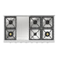 ILVE Professional Plus II 48-Inch Gas Cooktop with 8 Sealed Burners + Griddle, Stainless Steel, Liquid Propane, UHCP48FSSLP