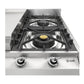 ILVE Nostalgie II 36-Inch Gas Cooktop with 4 Sealed Burners + Griddle, Stainless Steel with Chrome Trim, Natural Gas, UHCP965FNSSC