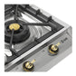 ILVE Nostalgie II 36-Inch Gas Cooktop with 4 Sealed Burners + Griddle, Stainless Steel with Brass Trim, Liquid Propane, UHCP965FNSSGLP