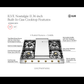 ILVE Nostalgie II 36-Inch Gas Cooktop with 4 Sealed Burners + Griddle, Stainless Steel with Brass Trim, Natural Gas, UHCP965FNSSG
