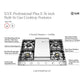 ILVE Professional Plus II 36-Inch Gas Cooktop with 4 Sealed Burners + Griddle, Stainless Steel, Liquid Propane, UHCP965FSSLP