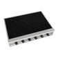 ILVE Nostalgie II 36-Inch Induction Cooktop with 6 Induction Zones, Stainless Steel with Burnished Trim, UHCPI366NSSB