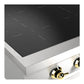 ILVE Nostalgie II 36-Inch Induction Cooktop with 6 Induction Zones, Stainless Steel with Brass Trim, UHCPI366NSSG