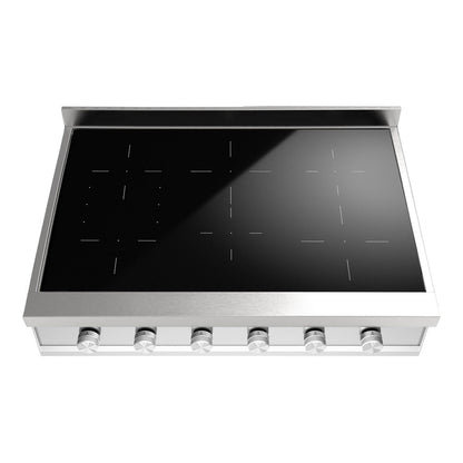 ILVE Professional Plus II 36-Inch Induction Cooktop with 6 Induction Zones, Stainless Steel, UHCPI366SS