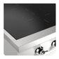 ILVE Nostalgie II 48-Inch Induction Cooktop with 6 Induction Zones, Stainless Steel with Chrome Trim, UHCPI486NSSC