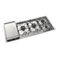 ILVE Panoramagic 48-Inch Gas Cooktop with 6 Sealed Burners + Griddle, Stainless Steel, Liquid Propane, UHCPMT125FSSLP