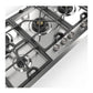 ILVE Panoramagic 48-Inch Gas Cooktop with 6 Sealed Burners, Stainless Steel, Liquid Propane, UHCPMT125SSLP