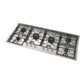 ILVE Panoramagic 48-Inch Gas Cooktop with 6 Sealed Burners, Stainless Steel, Natural Gas, UHCPMT125SS