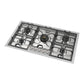 ILVE Panoramagic 36-Inch Gas Cooktop with 5 Sealed Burners, Stainless Steel, Liquid Propane, UHCPMT95SSLP