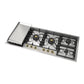 ILVE Nostalgie II 48-Inch Gas Cooktop with 6 Sealed Burners + Griddle, Stainless Steel with Brass Trim, Natural Gas, UHCPT125FNSSG