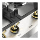 ILVE Nostalgie II 48-Inch Gas Cooktop with 6 Sealed Burners + Griddle, Stainless Steel with Brass Trim, Natural Gas, UHCPT125FNSSG