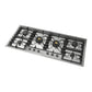 ILVE Nostalgie II 48-Inch Gas Cooktop with 6 Sealed Burners, Stainless Steel with Chrome Trim, Liquid Propane, UHCPT125NSSCLP