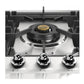 ILVE Nostalgie II 48-Inch Gas Cooktop with 6 Sealed Burners, Stainless Steel with Chrome Trim, Natural Gas, UHCPT125NSSC