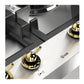 ILVE Nostalgie II 48-Inch Gas Cooktop with 6 Sealed Burners, Stainless Steel with Brass Trim, Liquid Propane, UHCPT125NSSGLP