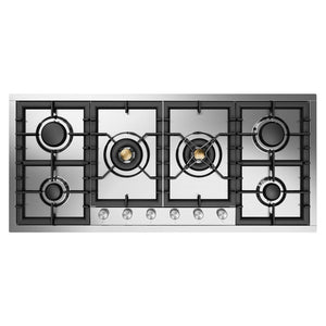 ILVE Professional Plus II 48-Inch Gas Cooktop with 6 Sealed Burners, Stainless Steel, Liquid Propane, UHCPT125SSLP